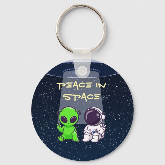 Peace in Phone on a Keychain (Front)