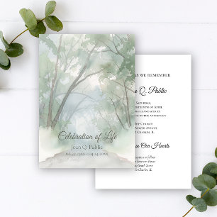 Peace in the Trees Celebration of Life Memorial Invitation