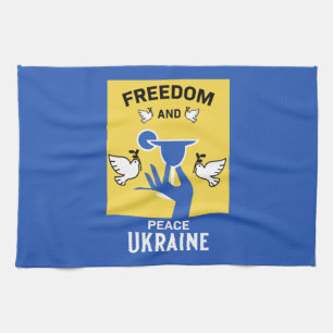 Peace In The Ukraine - Love And Support  Tea Towel