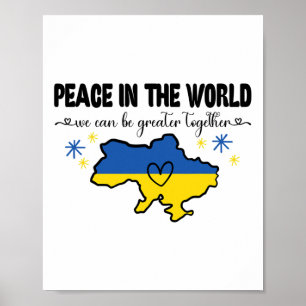 Peace In The World Shirt I Stand With Ukraine Hear Poster
