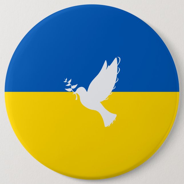 Peace in the world Ukrainian flag  6 Cm Round Badge (Front)