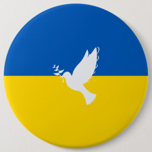 Peace in the world Ukrainian flag  6 Cm Round Badge