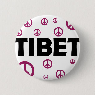 Peace In Tibet 6 Cm Round Badge