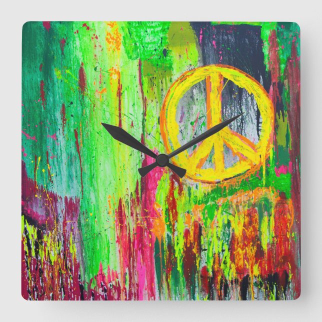 Peace in Times Square Wall Clock (Front)