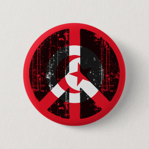 Peace In Tunisia 6 Cm Round Badge