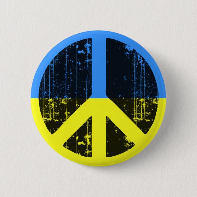 Peace In Ukraine 6 Cm Round Badge (Front)