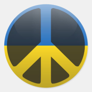 Peace in Ukraine Classic Round Sticker