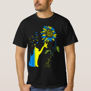 Peace in Ukraine Dove And Cat. Stand with Ukraine  T-Shirt