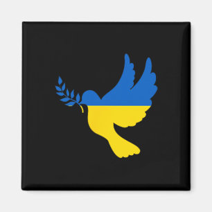 Peace In Ukraine Dove. Stand With Ukraine. Freedom Magnet