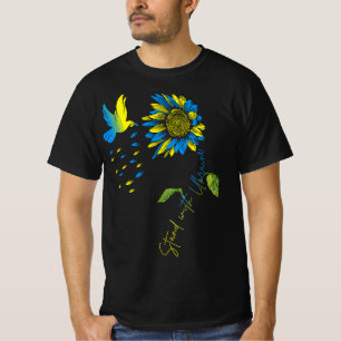 Peace in Ukraine Dove. Stand with Ukraine. Sunflow T-Shirt