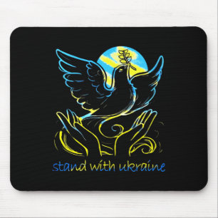 Peace In Ukraine Dove. Stand With Ukraine. Support Mouse Pad