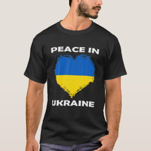Peace In Ukraine Heart Ukrainian Flag Vintage T-Shirt