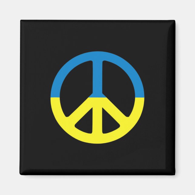 Peace In Ukraine. Stand With Ukraine. Support For  Magnet (Front)