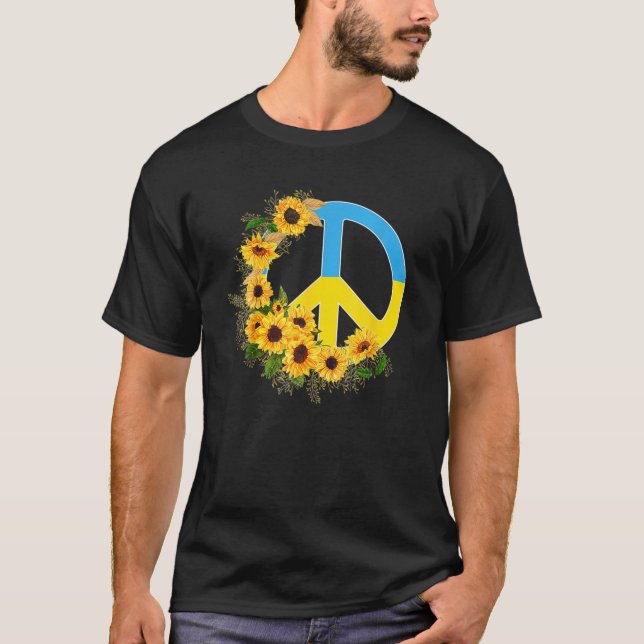 Peace In Ukraine Stand With Ukraine Support For Uk T-Shirt (Front)