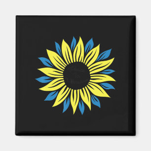 Peace in Ukraine Sunflower for Women Ukrainian Fl Magnet