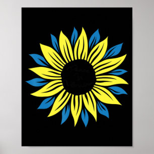 Peace in Ukraine Sunflower for Women Ukrainian Fl Poster