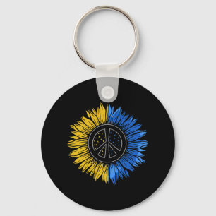 Peace in Ukraine Sunflower TShirt for Women Ukrain Key Ring