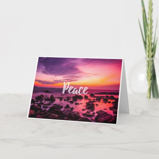 Peace Inspirational Blank Note Card (Front)