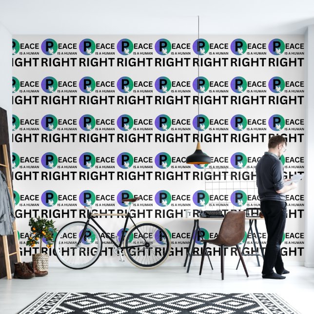 Peace Is a Human Right | Minimalist Activist Wallpaper (Living Room)