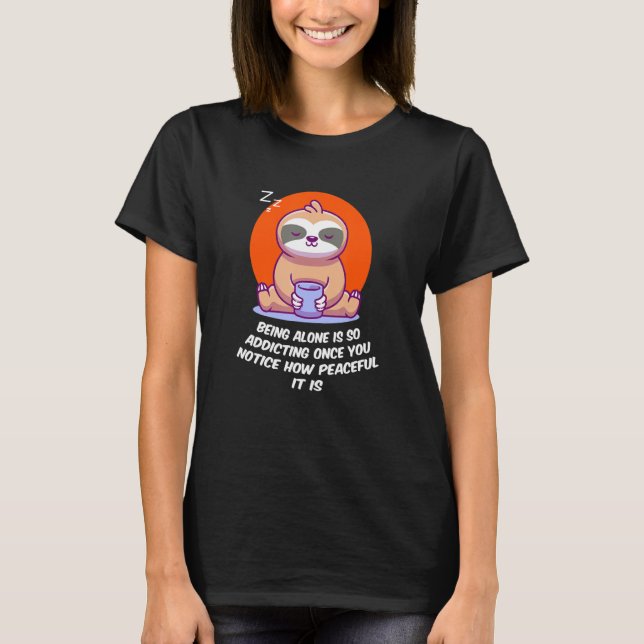 Peace Is Addicting Leave Me Alone Introvert Nerd A T-Shirt (Front)