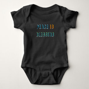 Peace is blessing baby bodysuit