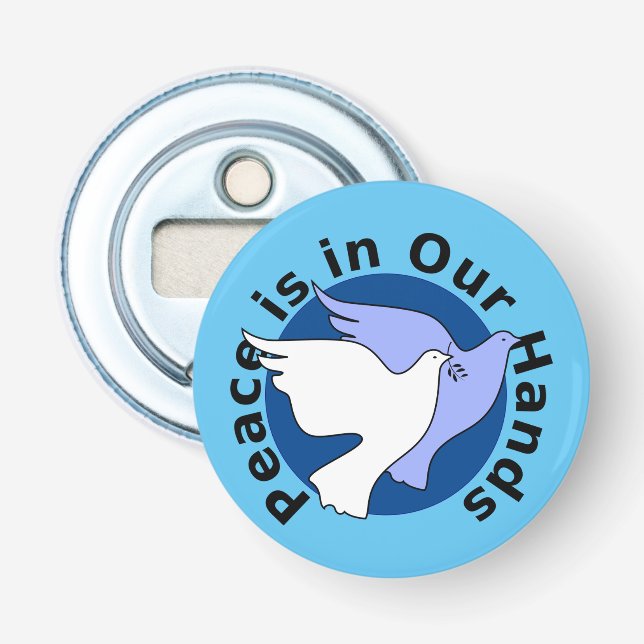 PEACE IS IN OUR HANDS BOTTLE OPENER (Front)