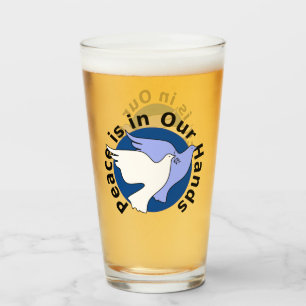 PEACE IS IN OUR HANDS GLASS