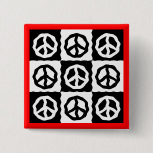 PEACE IS POPULAR - Customised 15 Cm Square Badge