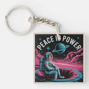 Peace Is Power Key Ring