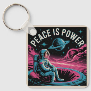 Peace Is Power Key Ring