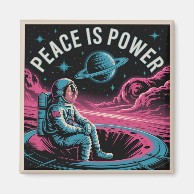 Peace Is Power Magnet (Front)