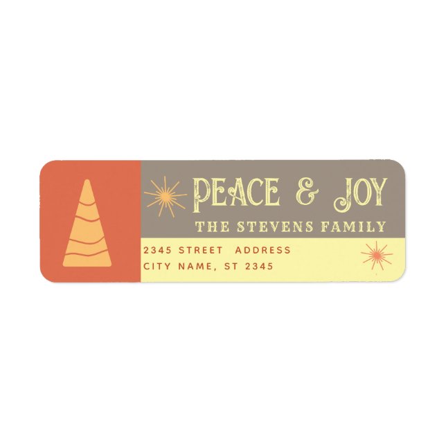 Peace & joy boho cheerful colour block holiday  (Front)