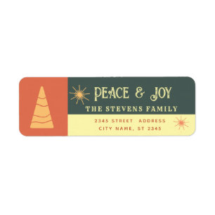 Peace & joy boho cheerful colour block holiday
