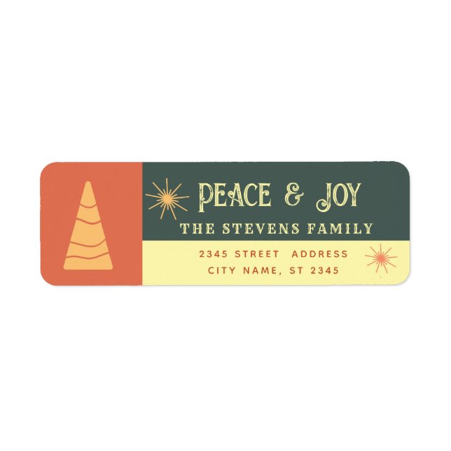 Peace & joy boho cheerful colour block holiday  (Front)