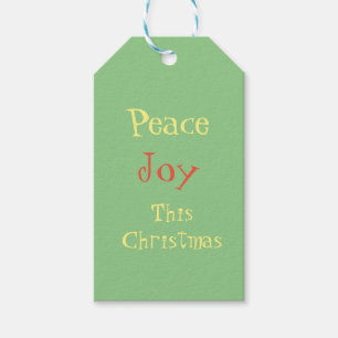 Peace Joy Christmas Gift Tags