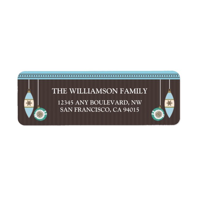 Peace Joy & Happiness Return Address (blue) (Front)