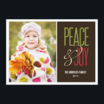Peace & Joy Holiday Photo Cards<br><div class="desc">Celebrate the season with this modern and stylish holiday card from Berry Berry Sweet. Visit WWW.BERRYBERRYSWEET.COM for stylish paper designs.</div>