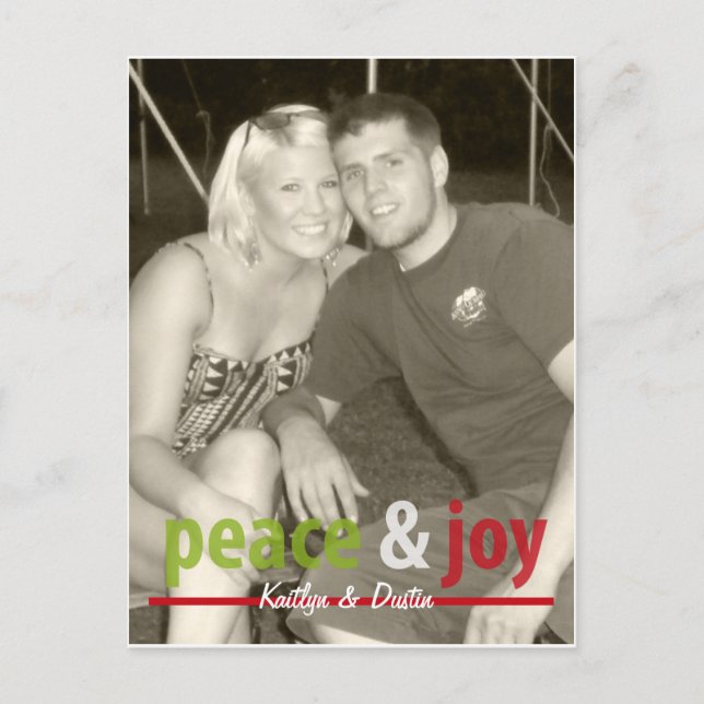 Peace & Joy Holiday Postcard (Front)