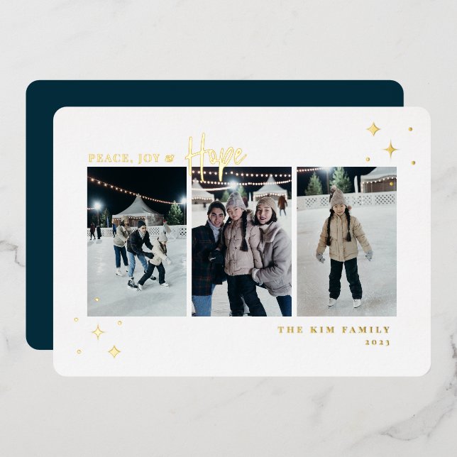 Peace Joy Hope 3 Photo (Front/Back)