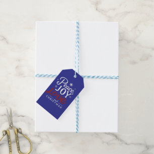 Peace Joy Love and Christmas   Festive Holiday  Gift Tags