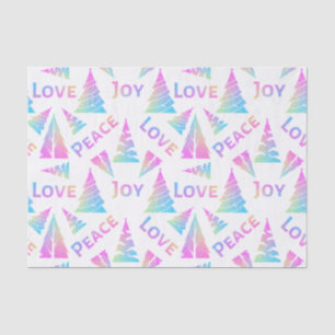 Peace Joy Love Christmas Tree Tissue Paper