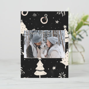 Peace Joy Love Greeting Family Christmas Holiday  Card