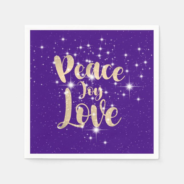Peace Joy Love In Stars  Napkin (Front)