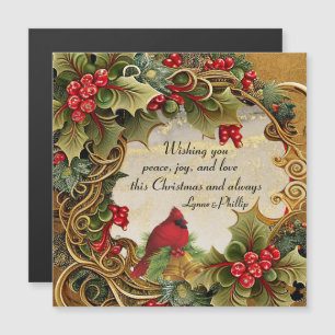 Peace, Joy, Love Magnetic Christmas Card