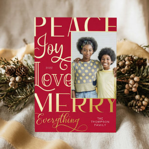 Peace Joy Love Merry Everything Type Border Photo
