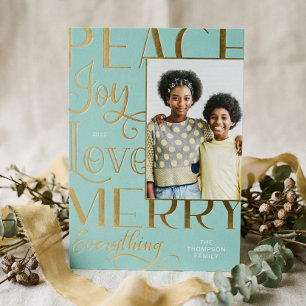 Peace Joy Love Merry Everything Type Border Photo