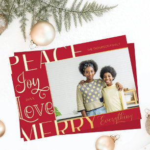 Peace Joy Love Merry Everything Type Border Photo