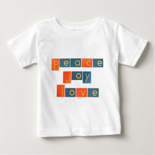 PEACE JOY LOVE Sandpaper Letters Baby T-Shirt