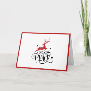 Peace & Joy Merry Christmas Beautifully Simplistic Holiday Card