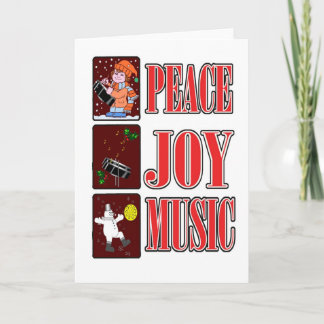 Peace Joy Pan Christmas Card